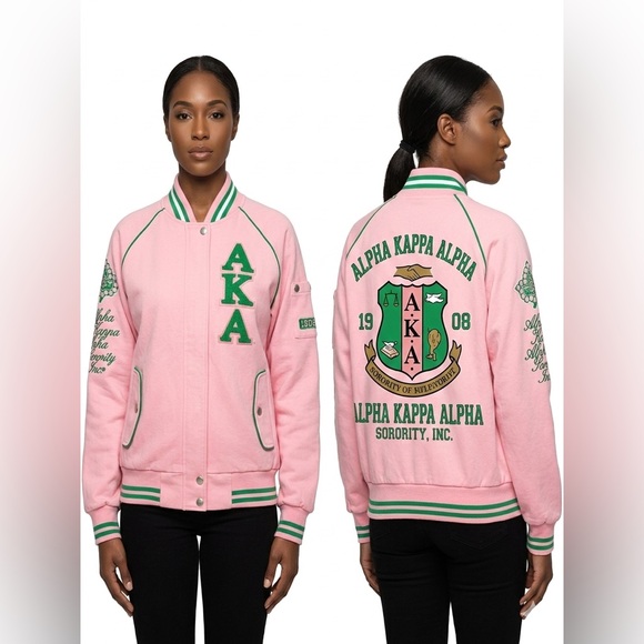 Divine Nine Big Boy Headgear Inc. Jackets & Blazers - Pink Varsity Jacket